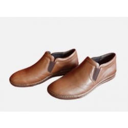 SKÓRZANE półbuty braz gumy szerokie nr38