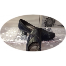 Czółenka damskie granat obcas 4,5cm nr.37