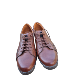 Skórzane półbuty Moskała brązowe tęg G nr.45