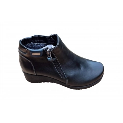 Botki czarne skórzane ob.4cm nr.37
