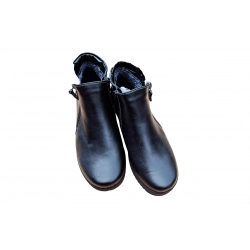 Botki czarne skórzane ob.4cm nr.37