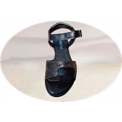 Filipczyk Szerokie sandały czarne skóra ob.2cm nr.39