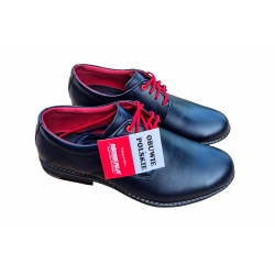 Wygodne skórzane półbuty dziecięce granatowe tęg G nr.34