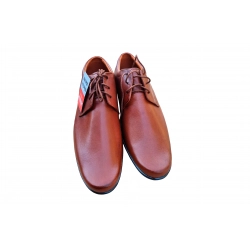 Eleganckie skórzane półbuty Moskała Brązowe tęg G nr.38