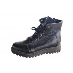 Botki damskie ze skóry czarne obc.4cm nr.37