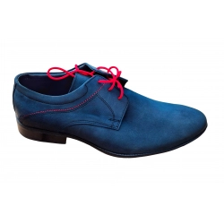 Eleganckie skórzane półbuty niebieskie tęg G nr.38