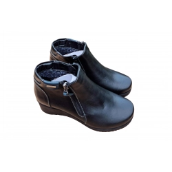 Botki czarne skórzane ob.4cm nr.37