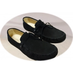 Wygodne skórzane mokasyny czarne tęg G nr.42