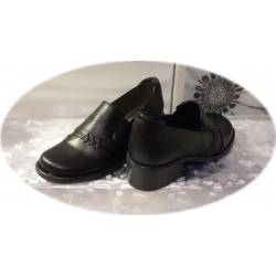 Mokasyny damskie czarne obcas 3,5cm nr.36