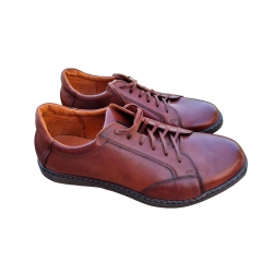 Skórzane półbuty Moskała brązowe tęg G nr.45