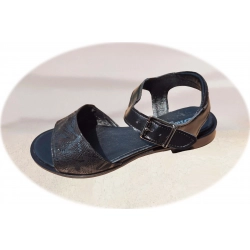 Filipczyk Szerokie sandały czarne skóra ob.2cm nr.39