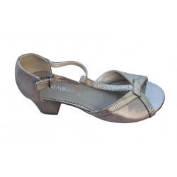 Beżowe sandały damskie ze skóry obc.6 cm nr.37