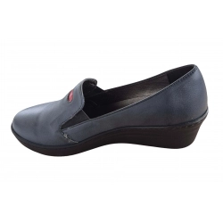 Czółenka damskie ze skóry popielate obc.4cm nr.40