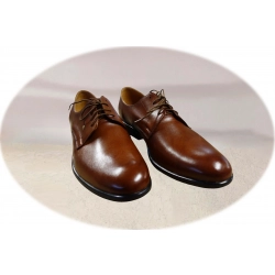 Eleganckie skórzane półbuty brąz tęg G nr.43