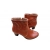 Botki brązowe skórzane obc.7cm nr.37
