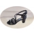 Sandały damskie skórzane czarne obcas 6 cm nr..40