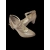 Skórzane sandały beżowe obc.7cm nr.37