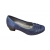Czółenka damskie ze skóry granatowe obc.5 cm nr.38