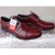 Skórzane BUTY MESKIE szerokie TĘGOSĆ H BORDO 42