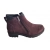 Botki damskie skórzane  burgund obc.4cm nr.37
