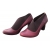 Botki bordo ze skóry naturalnej obcas 7,5 cm nr.38