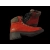 Skórzane trapery czerwone nubuk obcas 4 cm nr 36