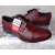 Skórzane BUTY MESKIE szerokie TĘGOSĆ H BORDO 42