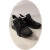 Damskie sneakersy nubuk czarny+srebro sznurowane nr 37