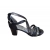 Sandały damskie skórzane czarne obcas 6 cm nr..40